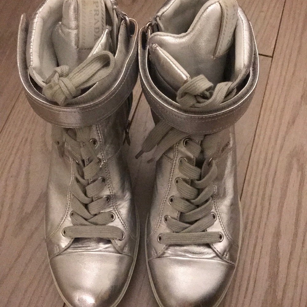 Prada High Top Sneaker Wedge